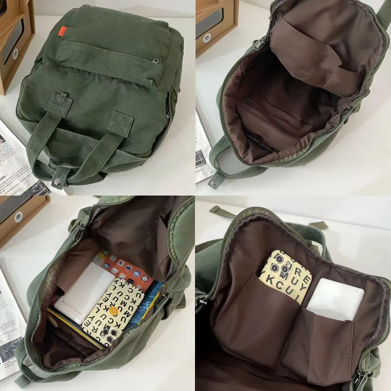 MaxxCloud Vintage Denim Laptop Backpack Casual Canvas Daypack Handbag Purse Lightweight Rucksack Shoulder Bag