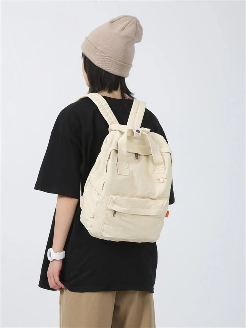 MaxxCloud Vintage Denim Laptop Backpack Casual Canvas Daypack Handbag Purse Lightweight Rucksack Shoulder Bag