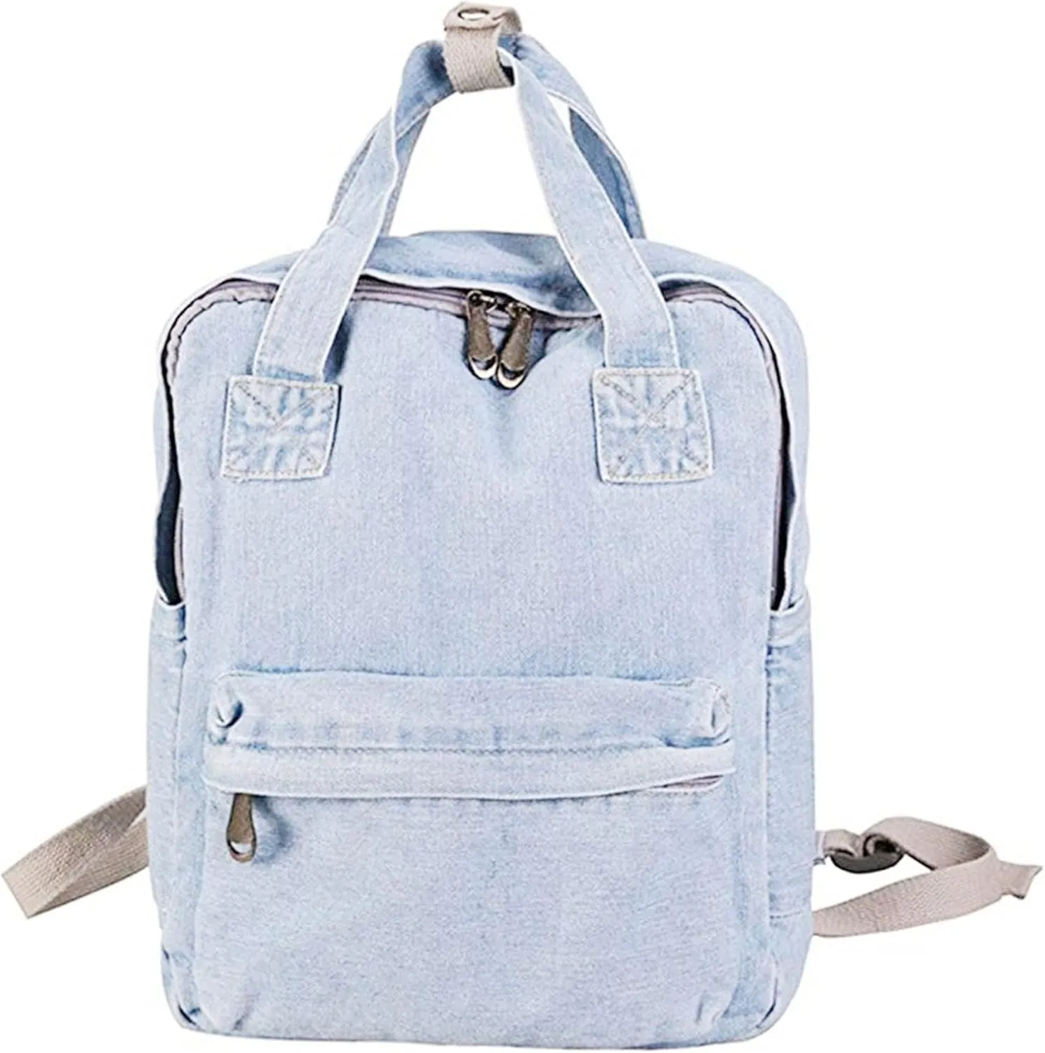 MaxxCloud Vintage Denim Laptop Backpack Casual Canvas Daypack Handbag Purse Lightweight Rucksack Shoulder Bag
