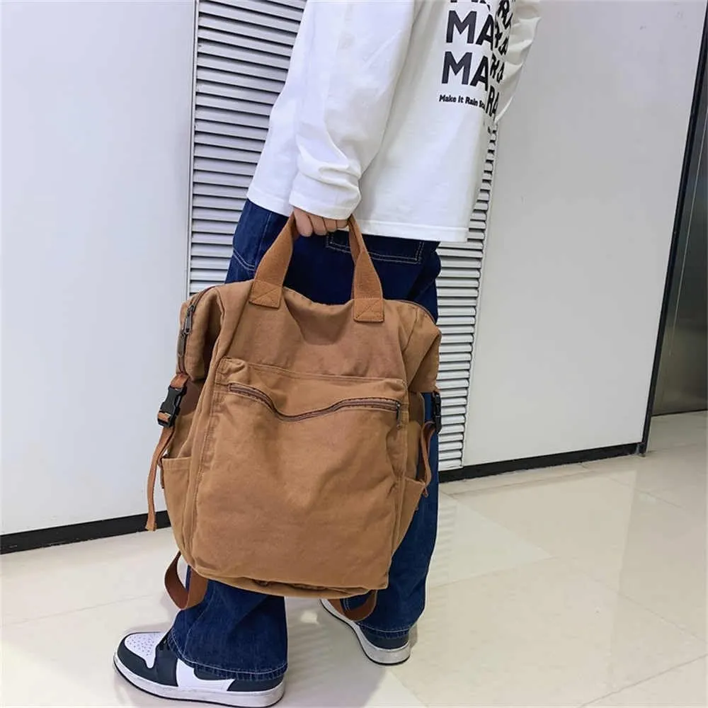 MaxxCloud Vintage Denim Laptop Backpack Casual Canvas Daypack Handbag Purse Lightweight Rucksack Shoulder Bag