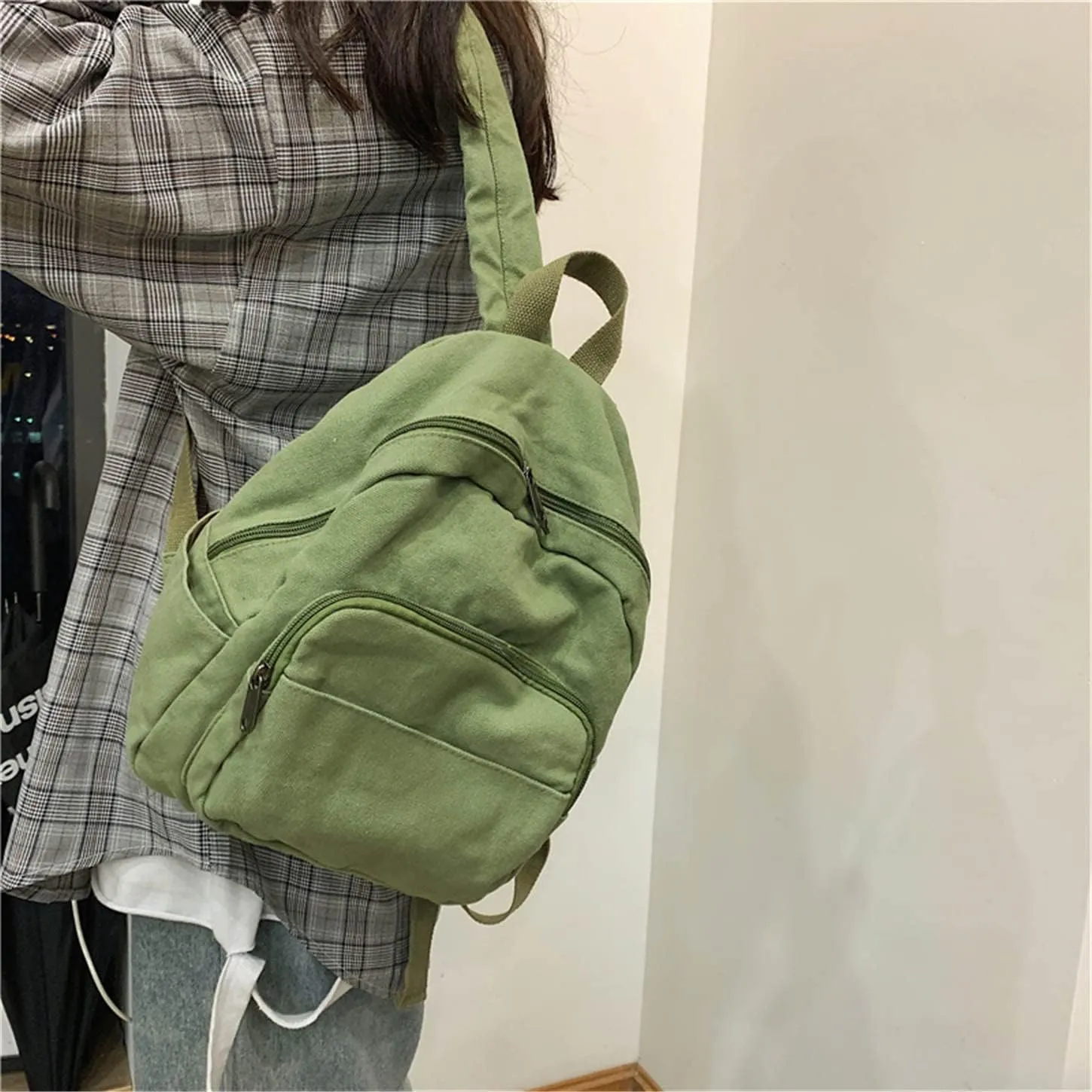 MaxxCloud Vintage Denim Laptop Backpack Casual Canvas Daypack Handbag Purse Lightweight Rucksack Shoulder Bag