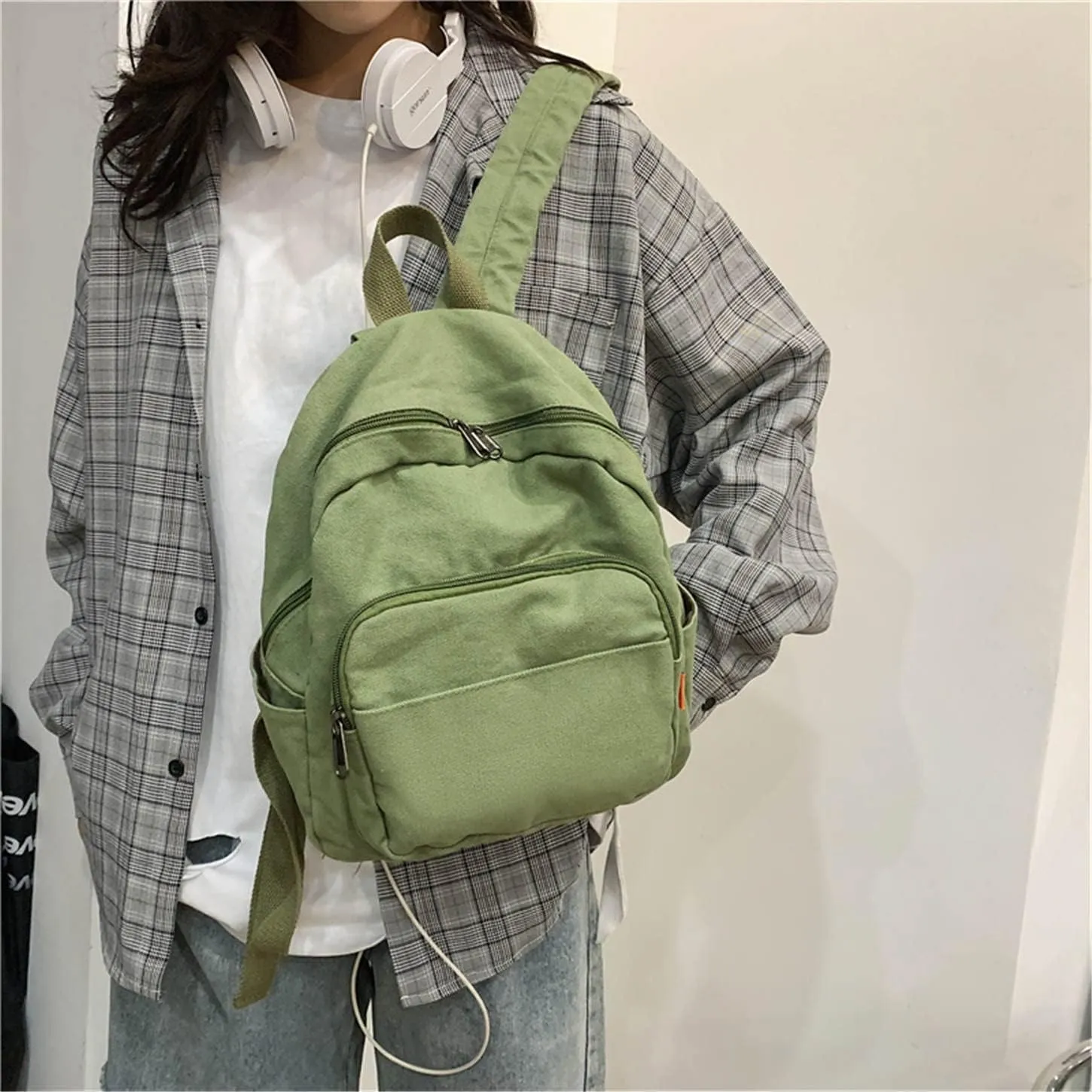 MaxxCloud Vintage Denim Laptop Backpack Casual Canvas Daypack Handbag Purse Lightweight Rucksack Shoulder Bag