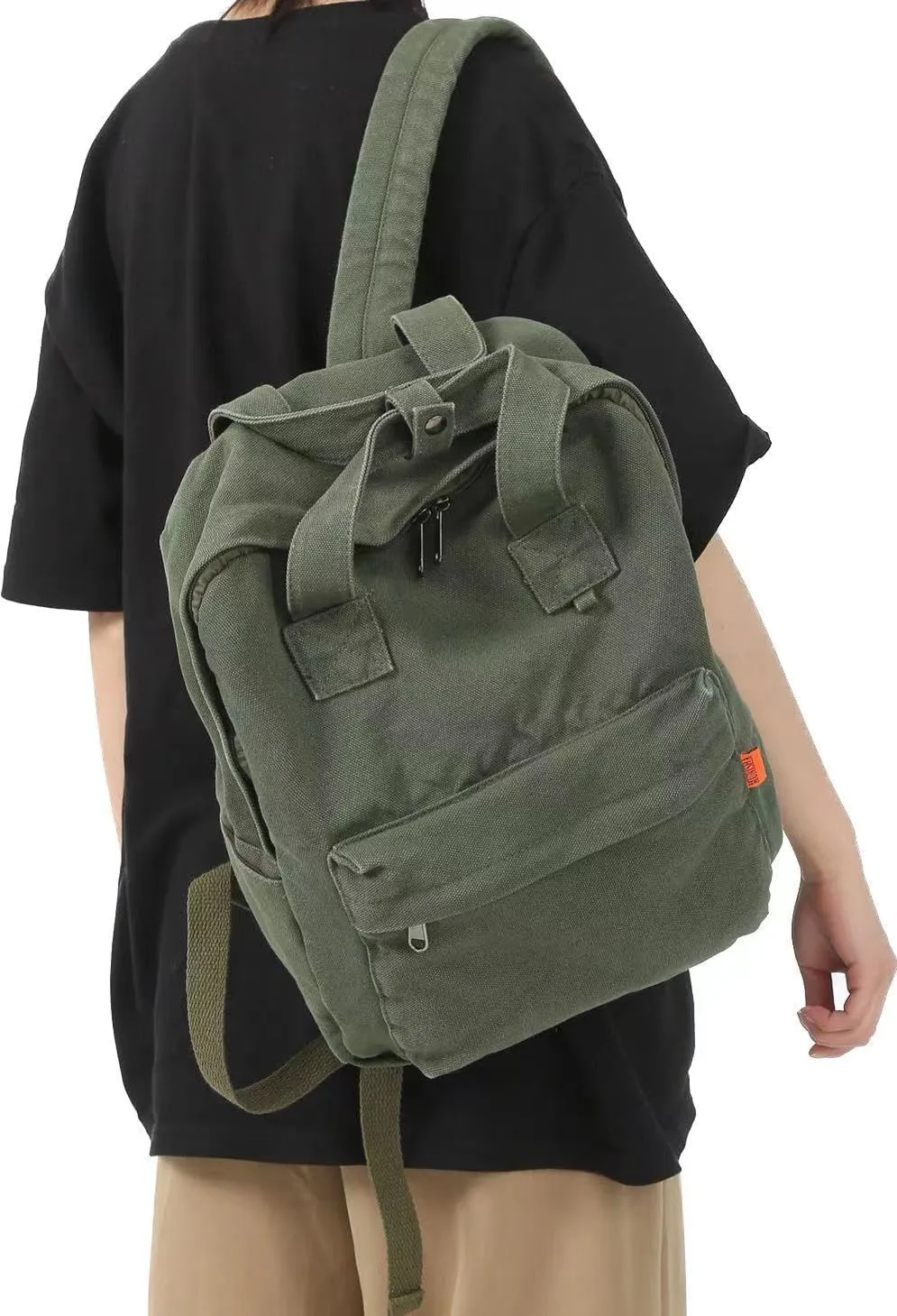 MaxxCloud Vintage Denim Laptop Backpack Casual Canvas Daypack Handbag Purse Lightweight Rucksack Shoulder Bag