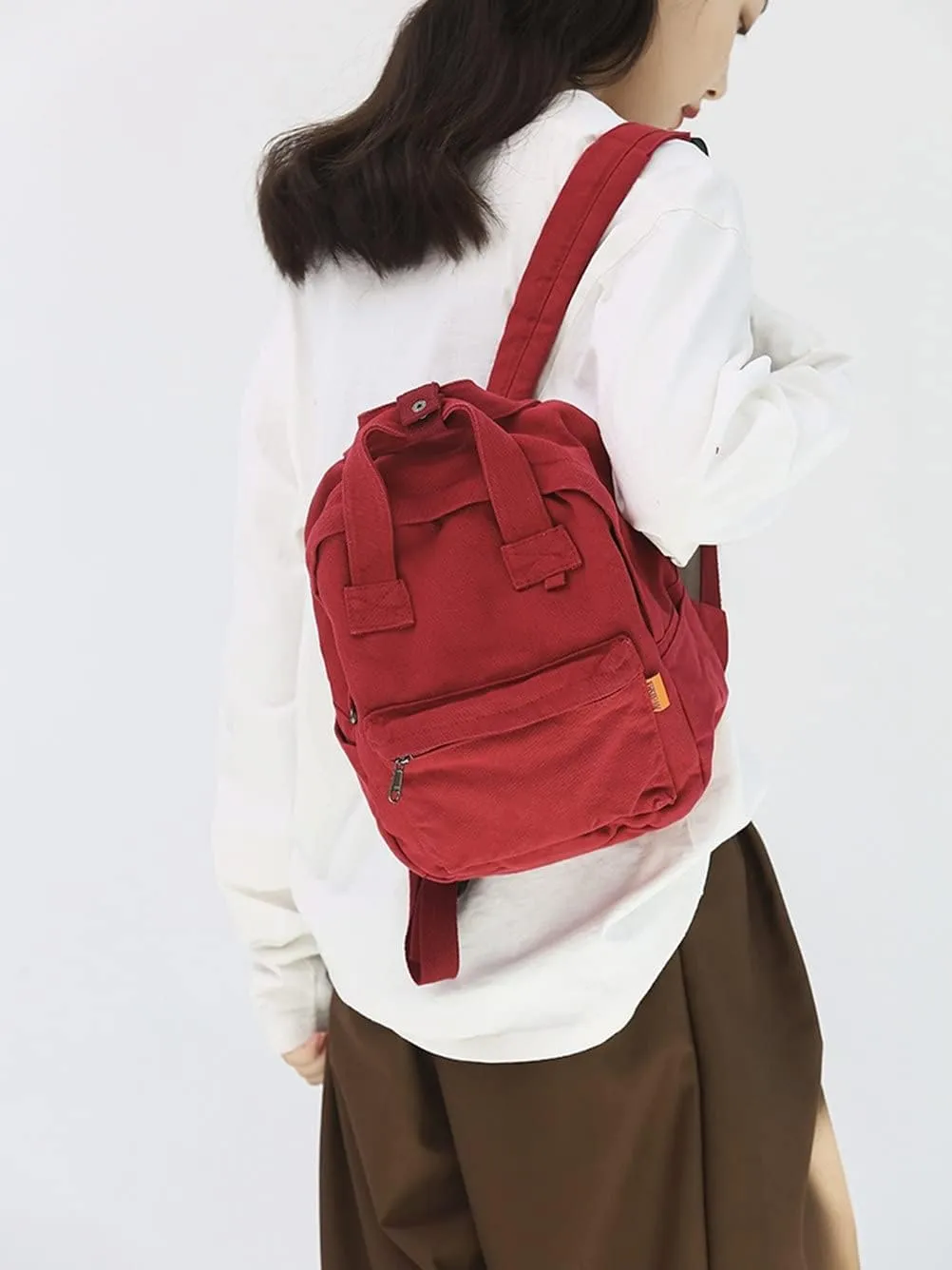 MaxxCloud Vintage Denim Laptop Backpack Casual Canvas Daypack Handbag Purse Lightweight Rucksack Shoulder Bag