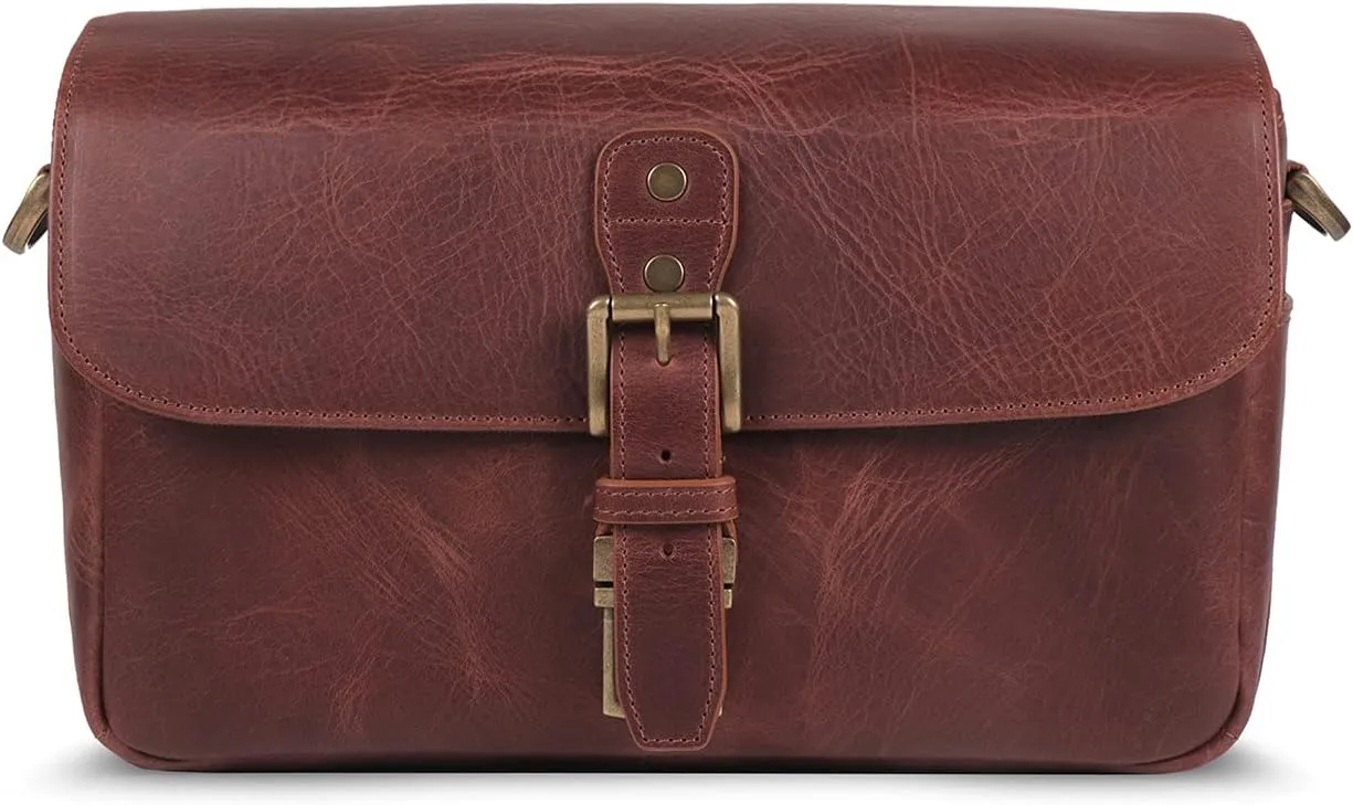 MegaGear Torres Genuine Leather Camera Messenger Bag for Mirrorless, Instant and DSLR Cameras