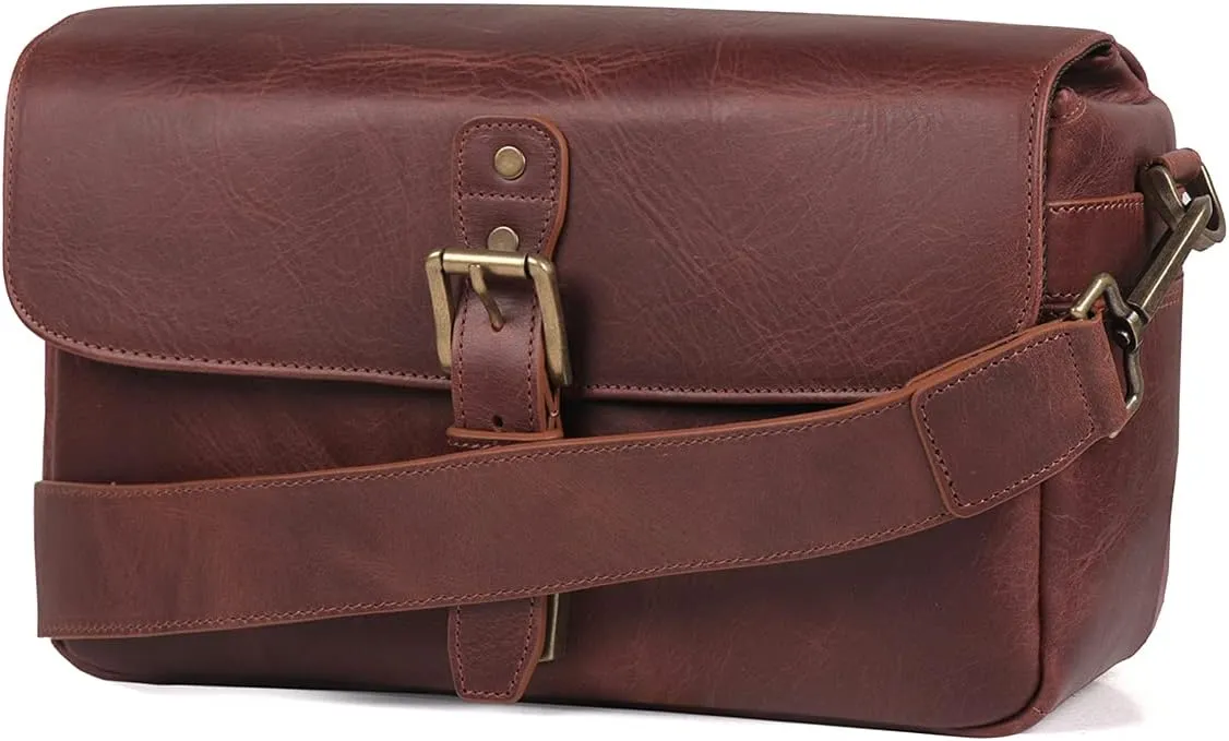 MegaGear Torres Genuine Leather Camera Messenger Bag for Mirrorless, Instant and DSLR Cameras