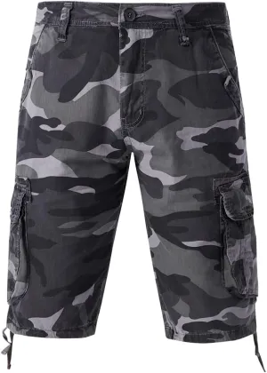 Men's Camouflage Military Cargo Shorts - Summer Regular-Fit Tactical Shorts with Multi-Pockets