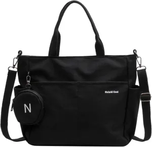 Messenger Bag Women Oxford Waterproof Shoulder Bag Preppy Style Large Capacity Tote Bags with Coin Purse