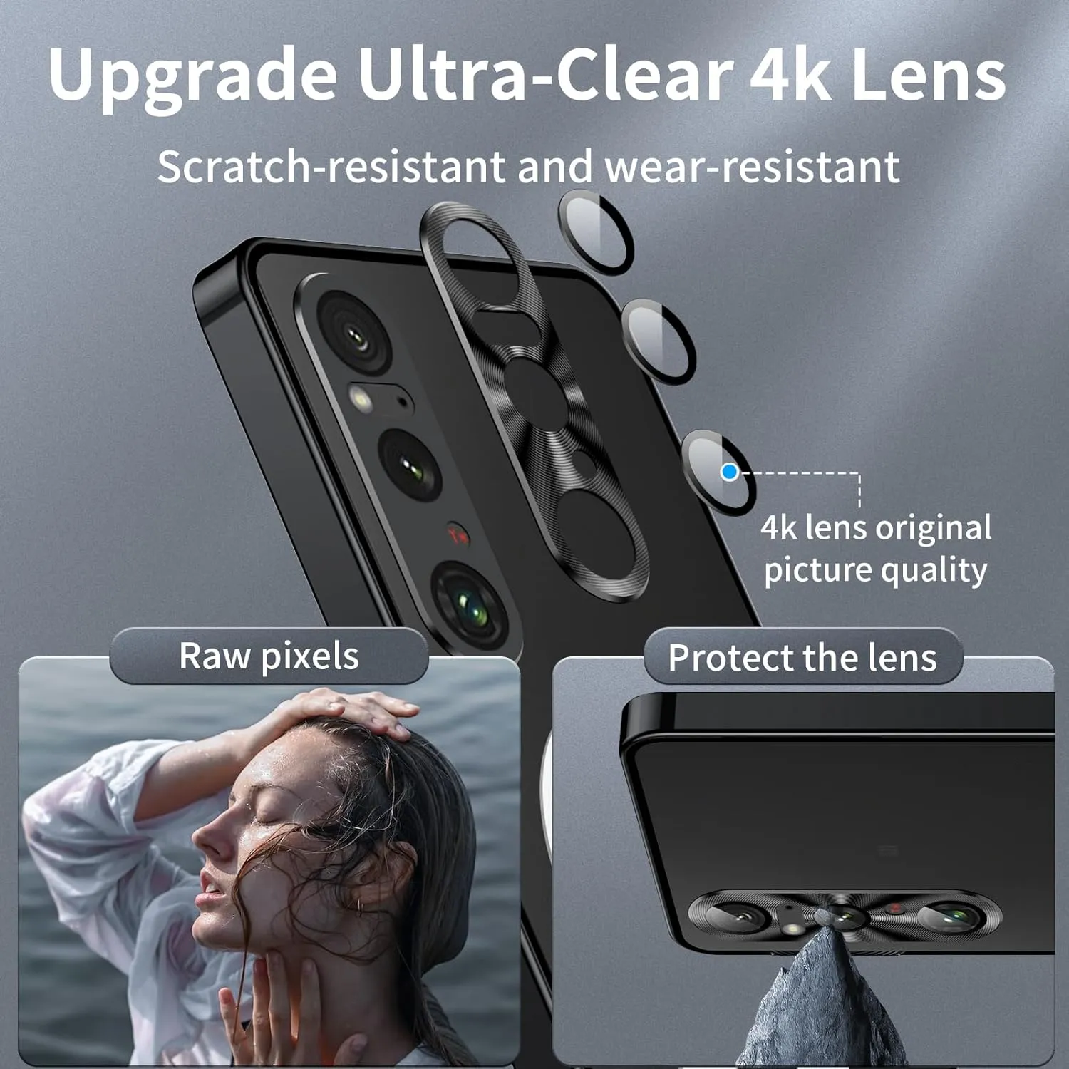 Metal Case for Sony Xperia 1 V (2023), Military-Grade Metal Bumper Shockproof Translucent Cover Matte PC Back Cover with Magnetic Wireless Chager Camera Lens Protection for Sony Xperia 1 V (Black)