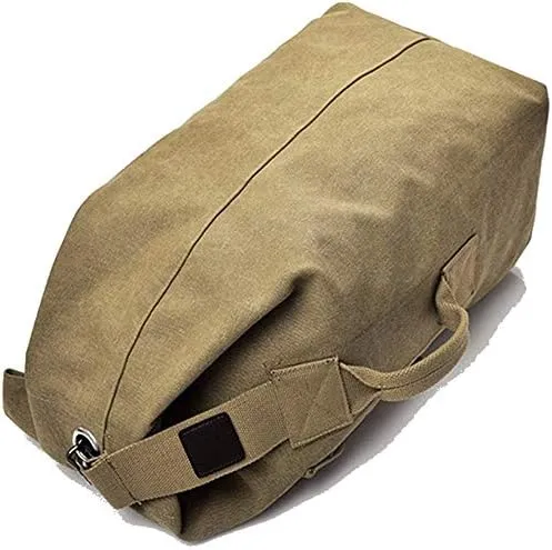 Military Duffel Bag Top Load Double Strap Canvas Backpack Army Travel Big Size,Large Capacity Travel Climbing Bag