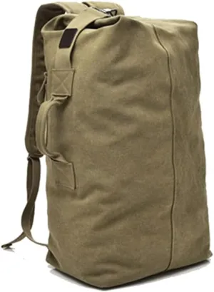 Military Tactical Backpack Large Capacity Travel Climbing Bag Duffel Bag Top Load Double Strap Canvas Backpack