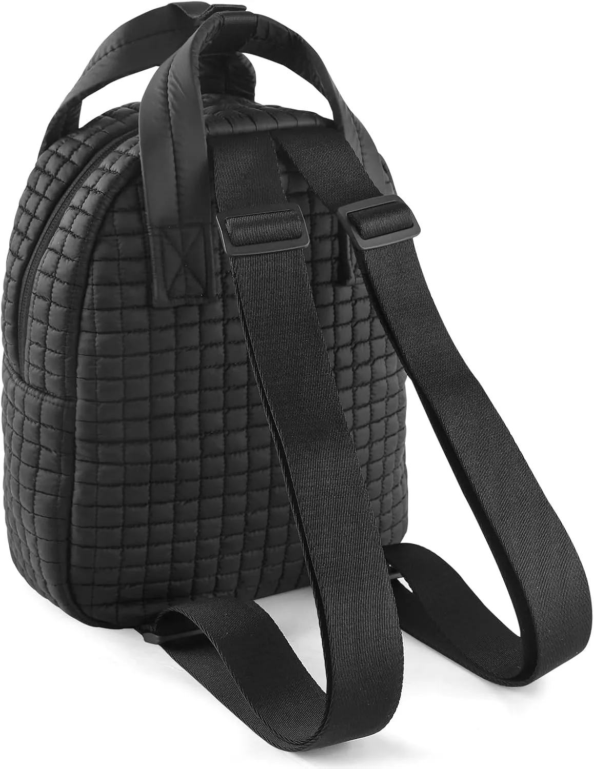 Mini Quilted Puffer Backpack for Women,Lightweight Puffy Bookbag,Small Casual Daypack for Ladies