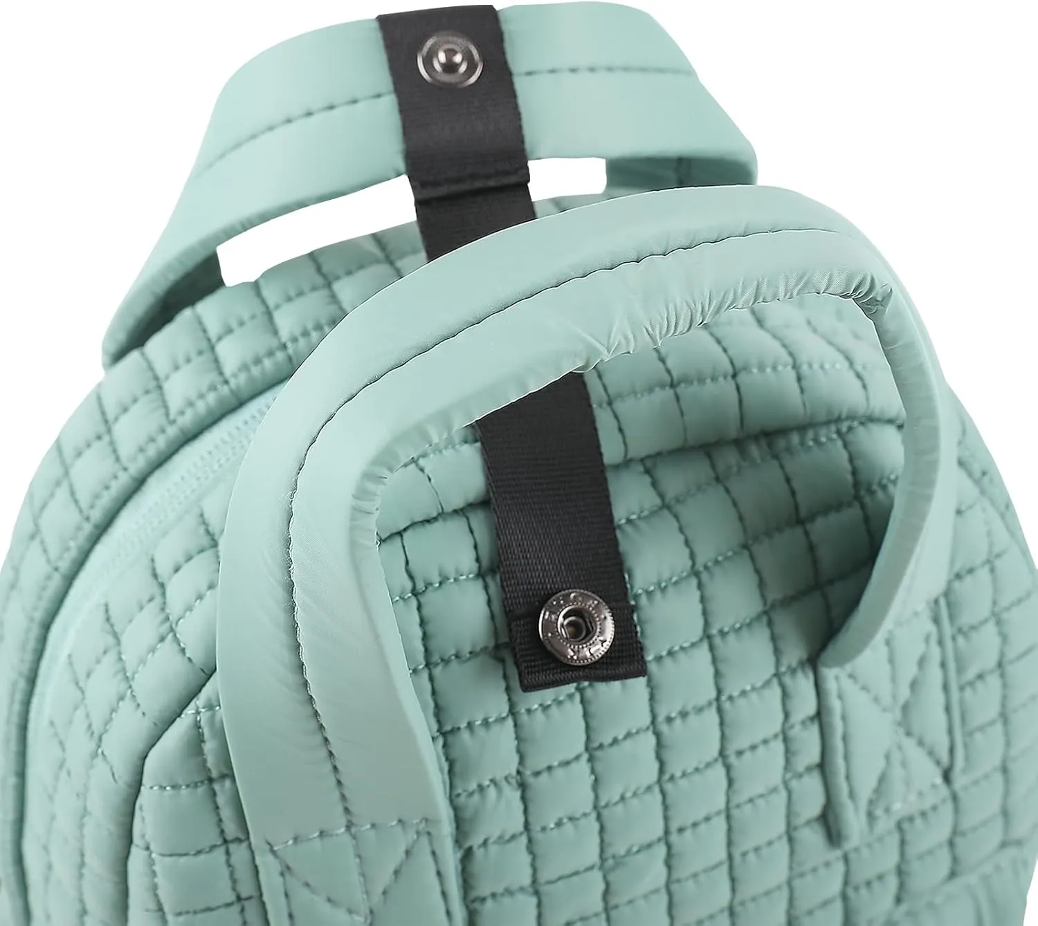Mini Quilted Puffer Backpack for Women,Lightweight Puffy Bookbag,Small Casual Daypack for Ladies,Green