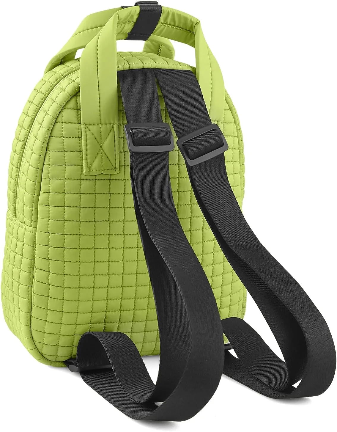 Mini Quilted Puffer Backpack for Women,Lightweight Puffy Bookbag,Small Casual Daypack for Ladies,Mint Green