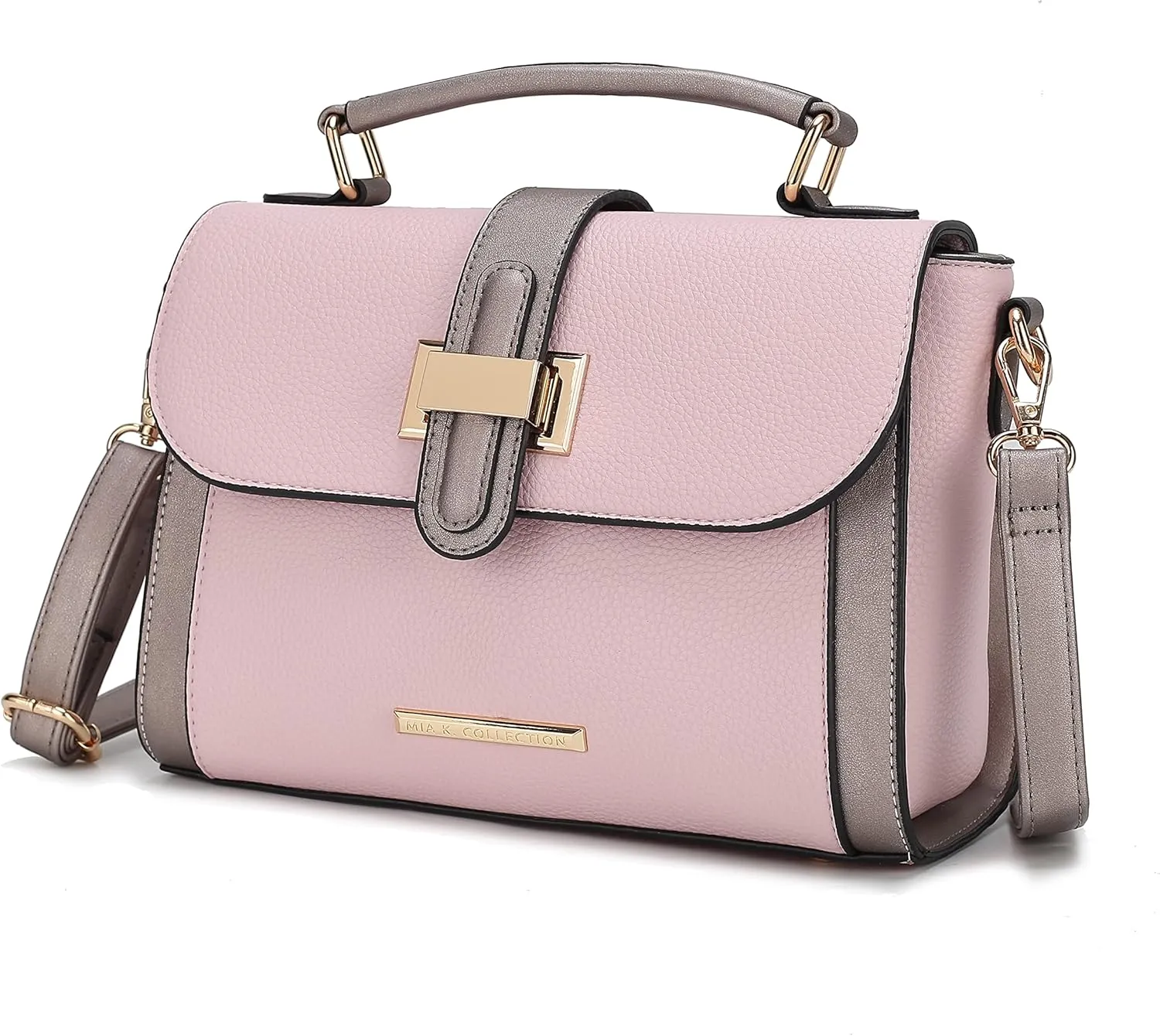MKF Collection Satchel for Women - Vegan Leather Shoulder Bag With Top Handle, Crossbody Handbag Purse By Mia K