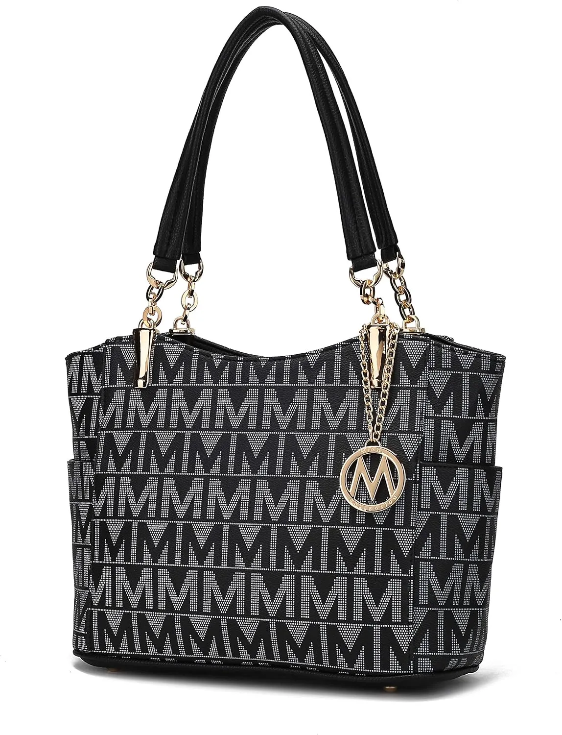 MKF Collection Signature Tote Bag for Women, Shoulder bag Vegan Leather Top-Handle Handbag Purse