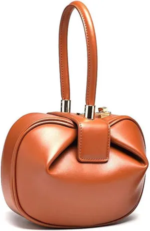 Mn&Sue Fashion Designer Women's Genuine Leather Top Handle Handbag Evening Bag Party Prom Wedding Purse