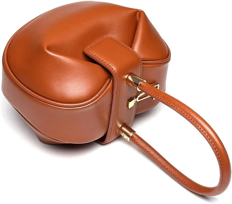 Mn&Sue Fashion Designer Women's Genuine Leather Top Handle Handbag Evening Bag Party Prom Wedding Purse