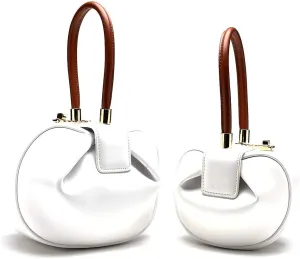 Mn&Sue Fashion Designer Women's Genuine Leather Top Handle Handbag Evening Bag Party Prom Wedding Purse