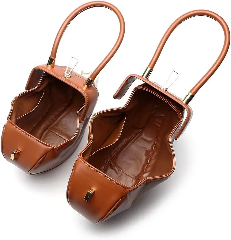 Mn&Sue Fashion Designer Women's Genuine Leather Top Handle Handbag Evening Bag Party Prom Wedding Purse