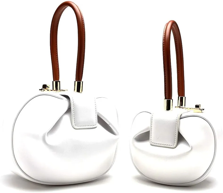 Mn&Sue Fashion Designer Women's Genuine Leather Top Handle Handbag Evening Bag Party Prom Wedding Purse