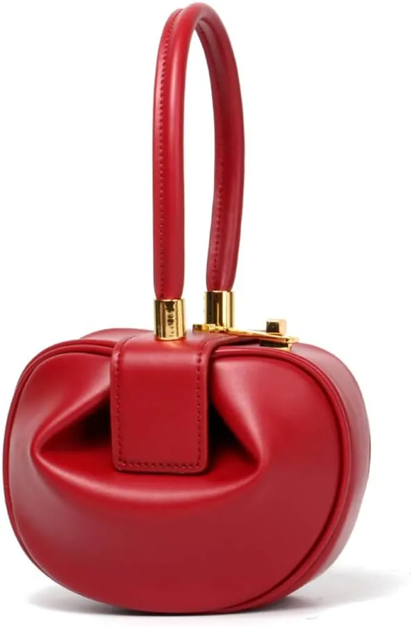 Mn&Sue Fashion Designer Women's Genuine Leather Top Handle Handbag Evening Bag Party Prom Wedding Purse