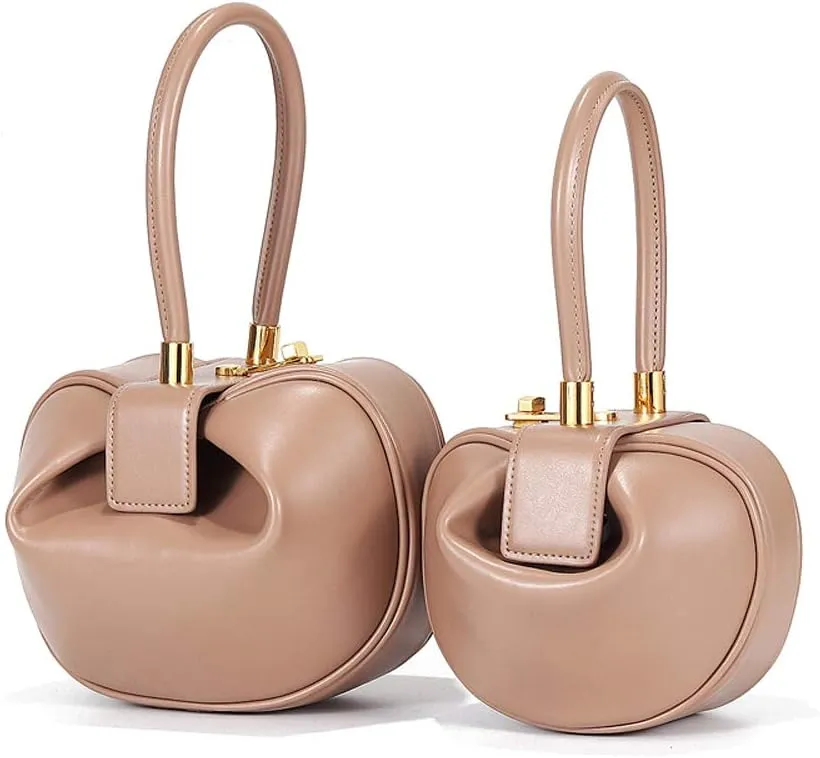Mn&Sue Fashion Designer Women's Genuine Leather Top Handle Handbag Evening Bag Party Prom Wedding Purse