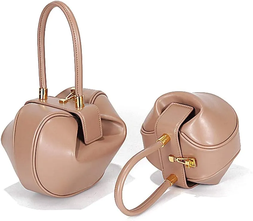 Mn&Sue Fashion Designer Women's Genuine Leather Top Handle Handbag Evening Bag Party Prom Wedding Purse