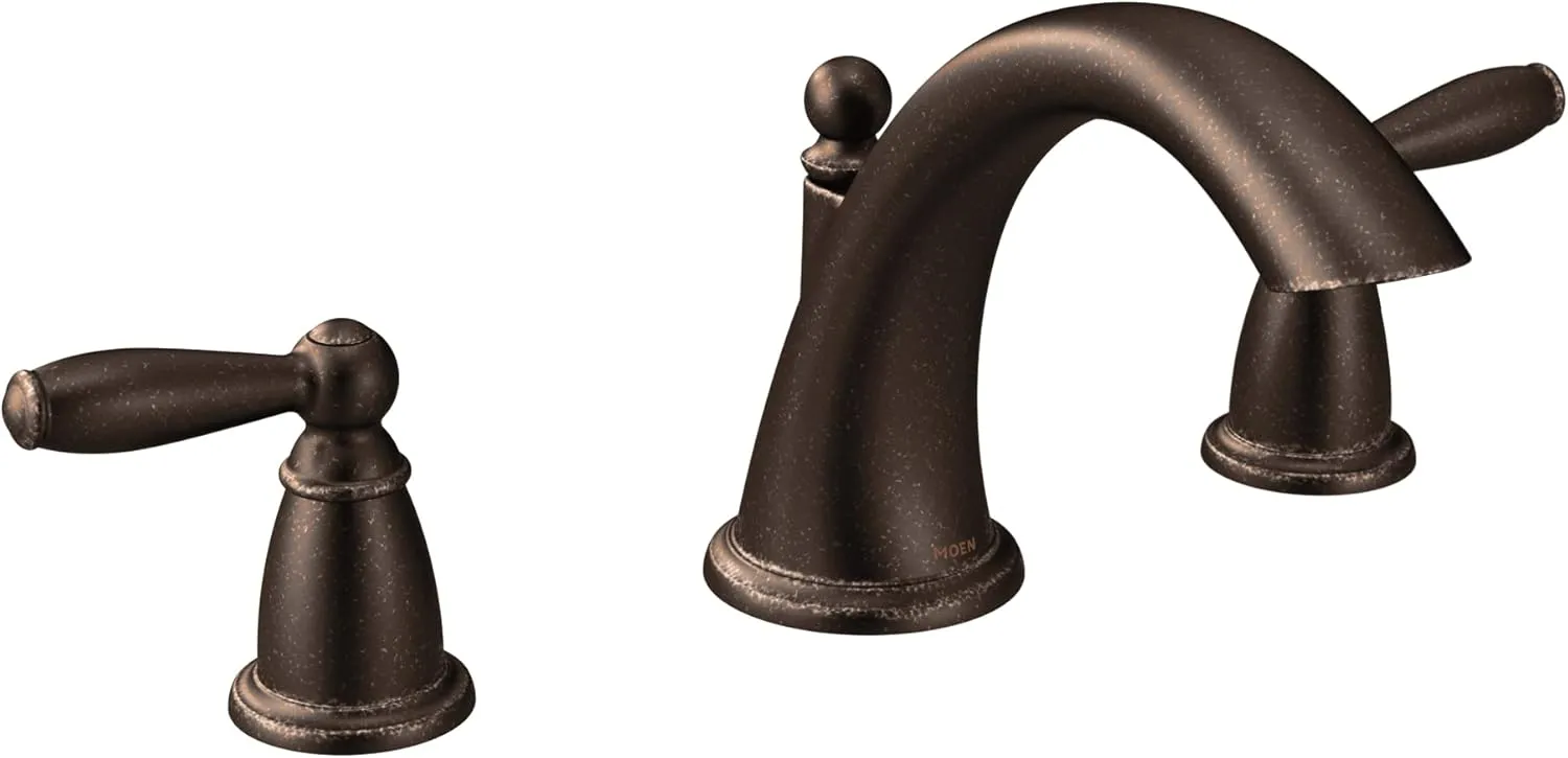Moen Brantford Oil Rubbed Bronze 2-Handle Deck Mount Roman Tub Faucet Trim Kit Valve Required, T4943ORB