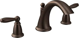 Moen Brantford Oil Rubbed Bronze 2-Handle Deck Mount Roman Tub Faucet Trim Kit Valve Required, T4943ORB