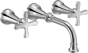 Moen TS44103 Colinet Traditional Two-Handle Widespread High-Arc Bathroom Faucet with Cross Handles, Valve Required, Chrome