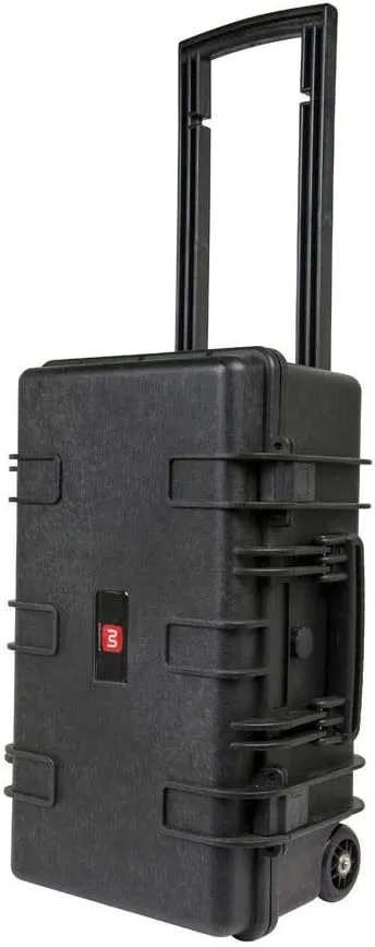 Monoprice Weatherproof Hard Case - 22 x 14 x 10 Inches, With Wheels and Customizable Foam, Shockproof, IP67, Ultraviolet And Impact Resistant Material, Black - Pure Outdoor Collection