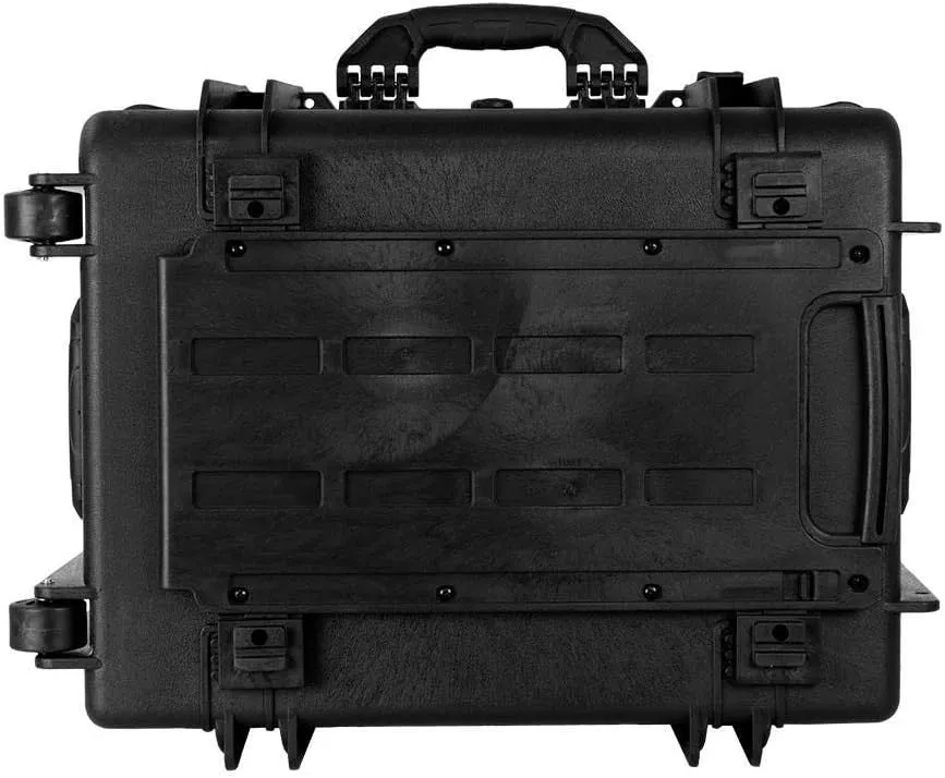 Monoprice Weatherproof Hard Case - 26 x 20 x 14 Inches, With Wheels and Customizable Foam, Shockproof, IP67, Ultraviolet And Impact Resistant Material, Black - Pure Outdoor Collection, 82.2 Liter