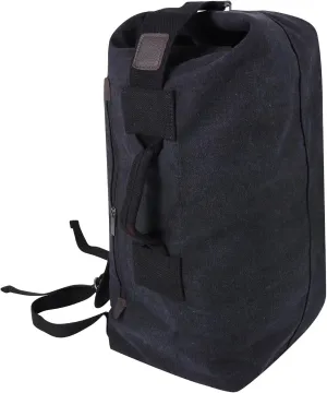 MosaiRudo Canvas Leisure Backpack Tactical Military Duffel Bags Travel Climbing Bag, Gym Bag Top Load for Outdoor Sports (Black, Upgrade S)