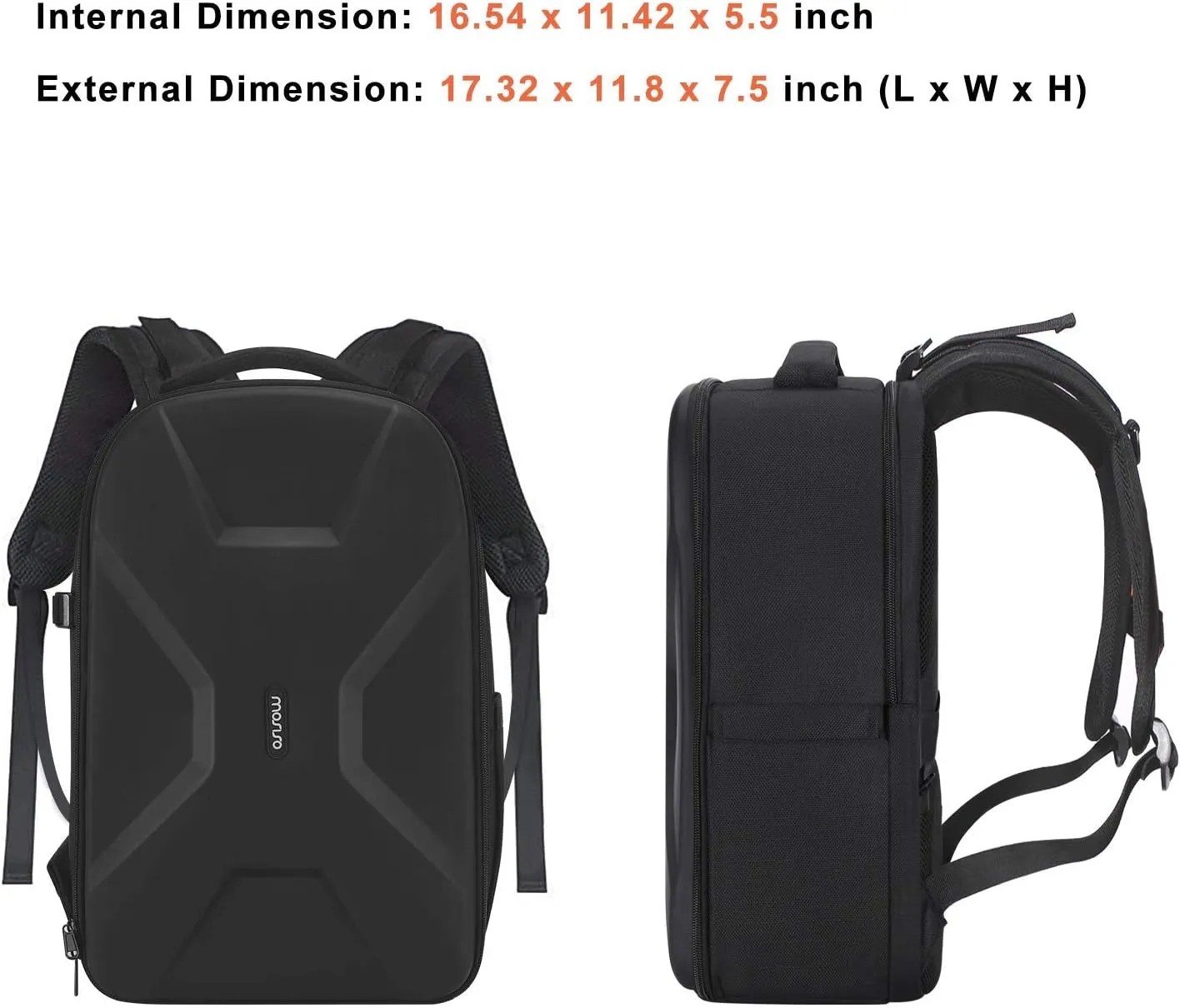 MOSISO Camera Backpack, DSLR/SLR/Mirrorless Photography Camera Bag 15-16 inch Waterproof Hardshell Case with Tripod Holder&Laptop Compartment Compatible with Canon/Nikon/Sony, Black