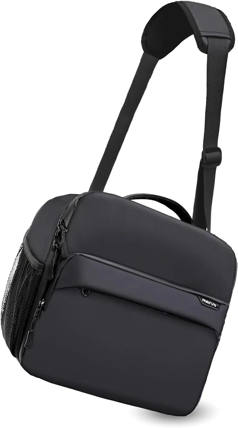 MOSISO Camera Bag, Camera Shoulder Bag for Photographers, Waterproof Camera Bags for DSLR/SLR/Mirrorless Cameras, Full Open Padded Camera Bag with Tripod Holder&Rain Cover for Canon/Nikon/Sony, Black