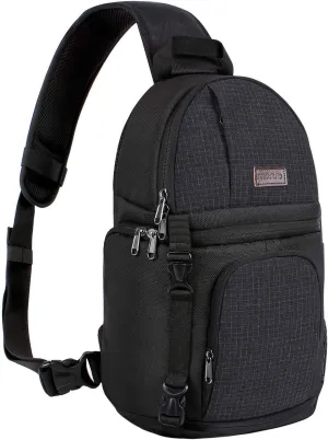 MOSISO Camera Sling Bag, DSLR/SLR/Mirrorless Camera Backpack Case Shockproof Photography Backpack with Tripod Holder & Removable Modular Inserts Compatible with Canon/Nikon/Sony/Fuji
