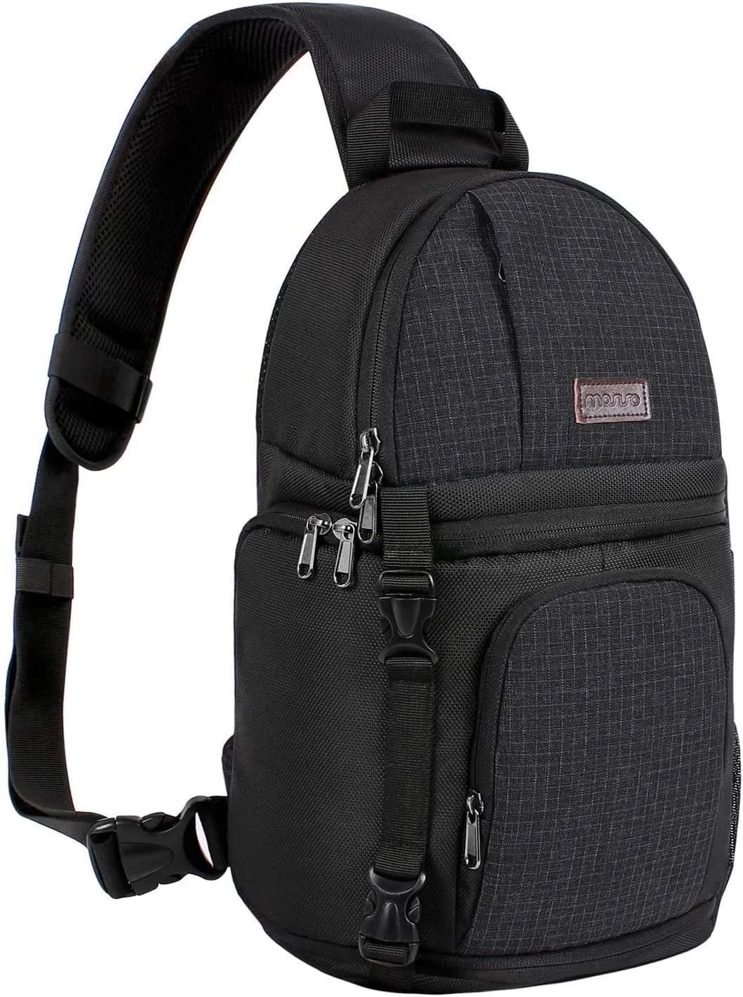 MOSISO Camera Sling Bag, DSLR/SLR/Mirrorless Camera Backpack Case Shockproof Photography Backpack with Tripod Holder & Removable Modular Inserts Compatible with Canon/Nikon/Sony/Fuji