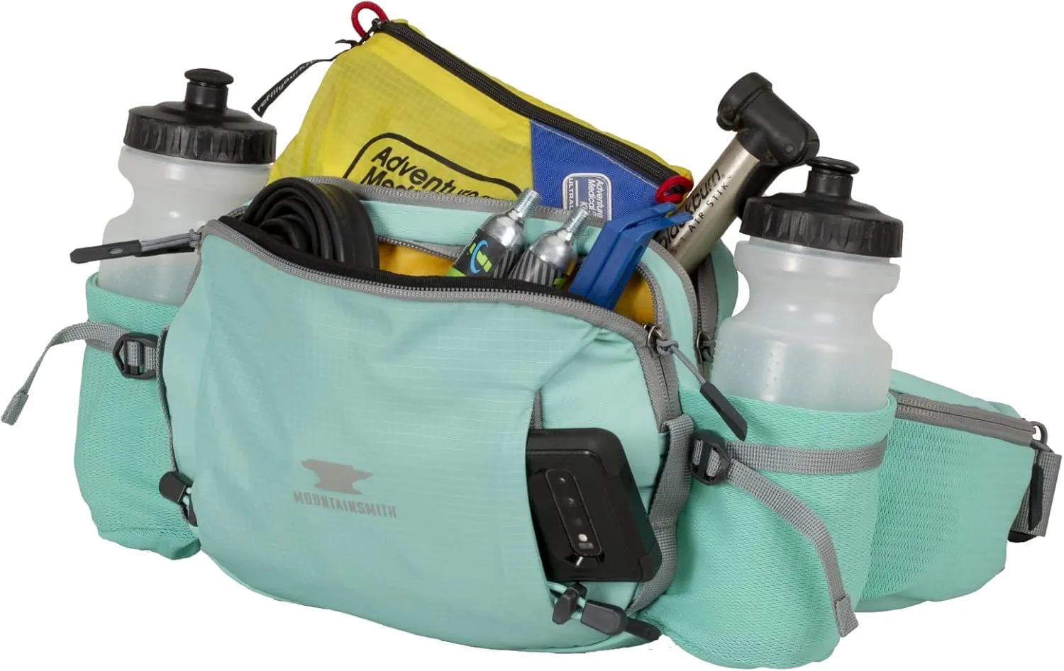 Mountainsmith Epic Lumbar Small Waist and Fanny Pack, Running, Hiking, Cycling, Travel, and Outdoor Sport Activities with Dual Water Bottle Pockets, Cascade Teal