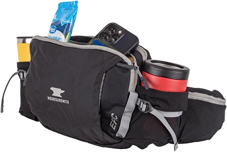 Mountainsmith Epic Lumbar Small Waist and Fanny Pack, Running, Hiking, Cycling, Travel, and Outdoor Sport Activities with Dual Water Bottle Pockets, Heritage Black