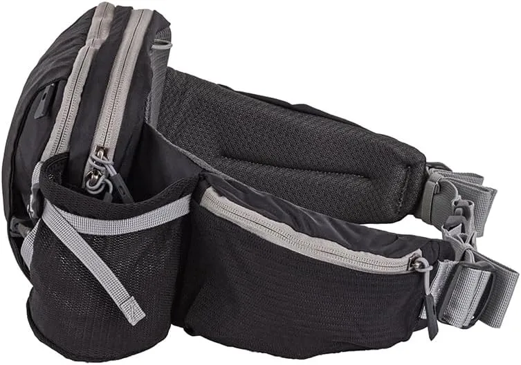 Mountainsmith Epic Lumbar Small Waist and Fanny Pack, Running, Hiking, Cycling, Travel, and Outdoor Sport Activities with Dual Water Bottle Pockets, Heritage Black