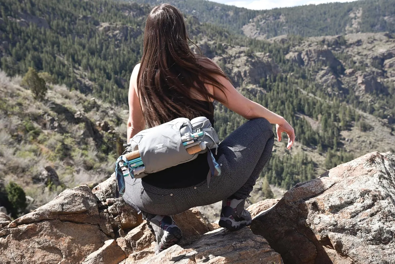 Mountainsmith Epic Lumbar Small Waist and Fanny Pack, Running, Hiking, Cycling, Travel, and Outdoor Sport Activities with Dual Water Bottle Pockets, Moon Mist Grey