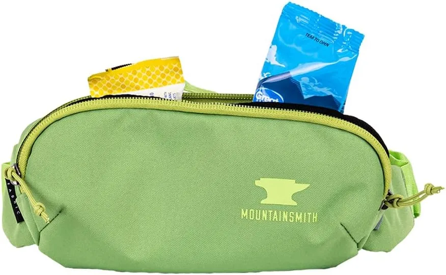 Mountainsmith Groove Lumbar Waist Fanny Hip Pack, Running, Hiking, Travel, Dog-Walking, Outdoor Activities with 2-way Zippered Pocket, Meadow Green