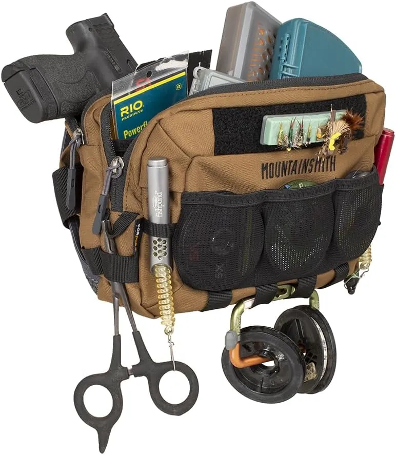 Mountainsmith Timber Lumbar Waist pack, Fly Fishing Fanny Pack and Tackle Storage Hip Bag, Hunting, and Outdoor Sport Activities, Coyote Brown