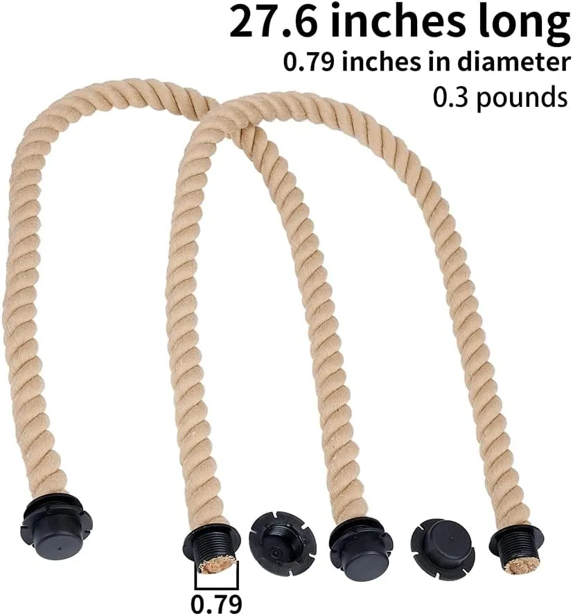 MRMIMI Practical Rope Handle & PU Straps Replacement for Obag Canvas Rubber Bag EVA Tote Handbags Repair Purse Accessories