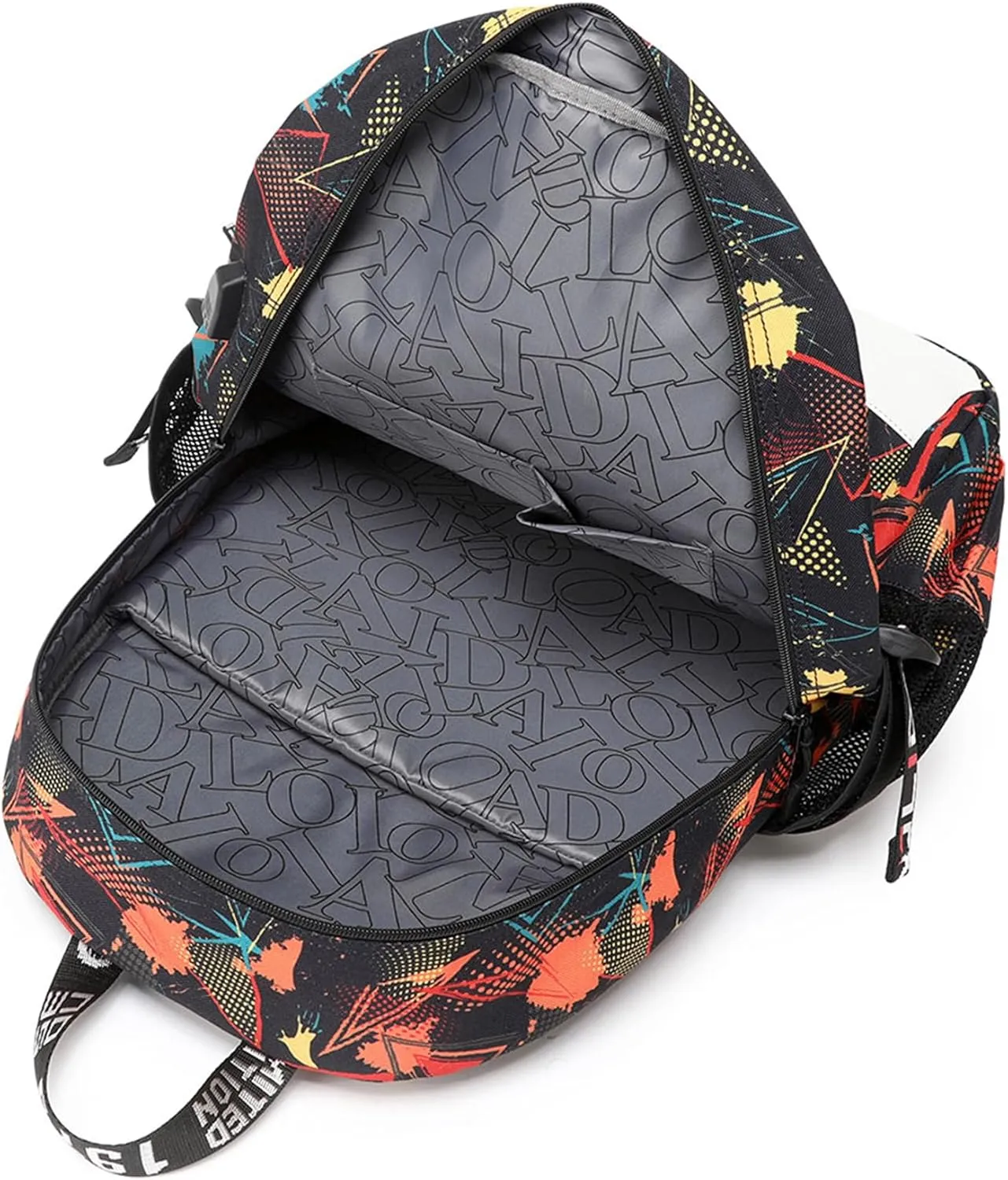 Multifunction USB Hiking Backpack The Cars Novelty Printed Bookbag-Lightweight Sturdy Knapsack for College