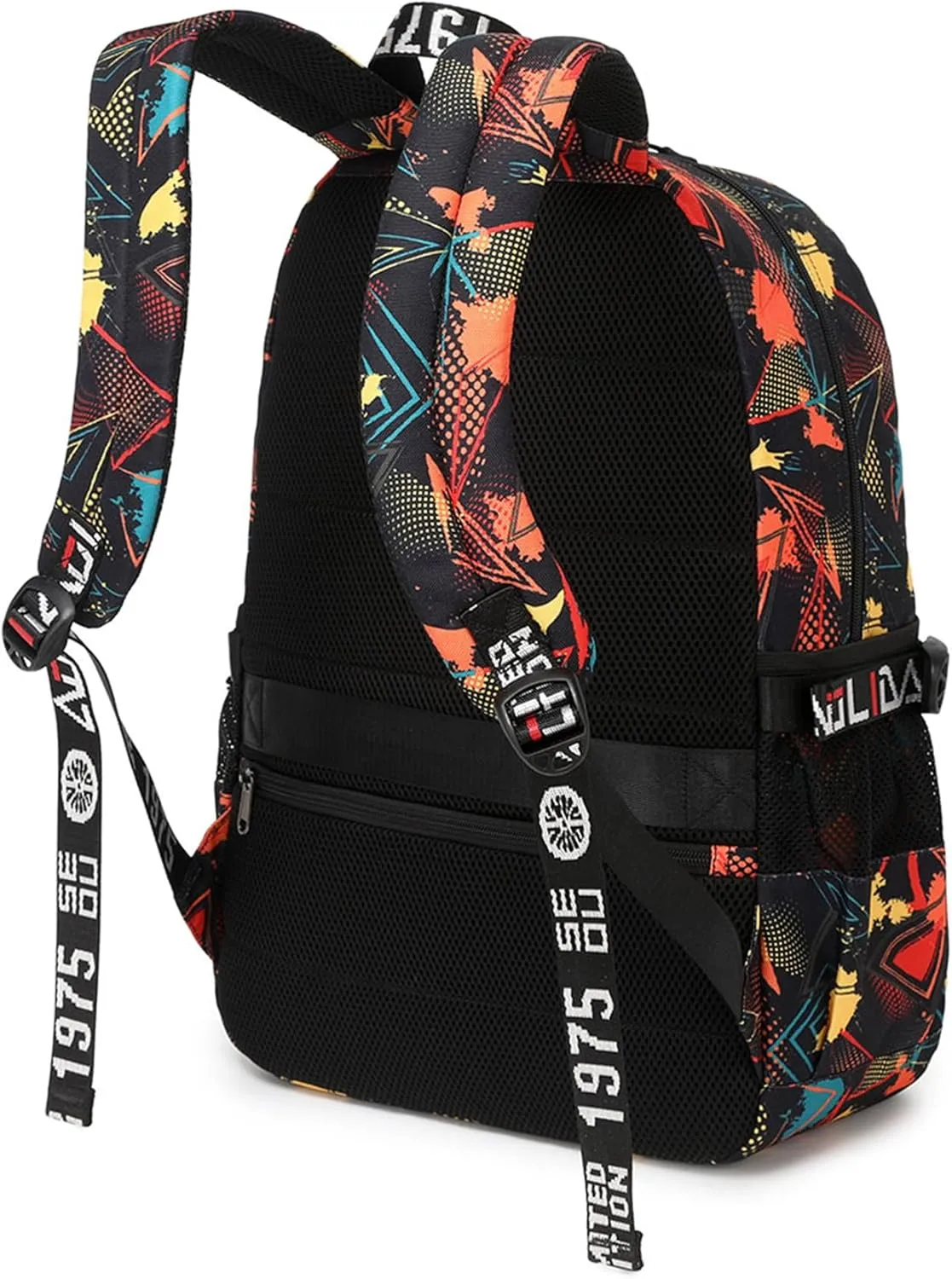 Multifunction USB Hiking Backpack The Cars Novelty Printed Bookbag-Lightweight Sturdy Knapsack for College