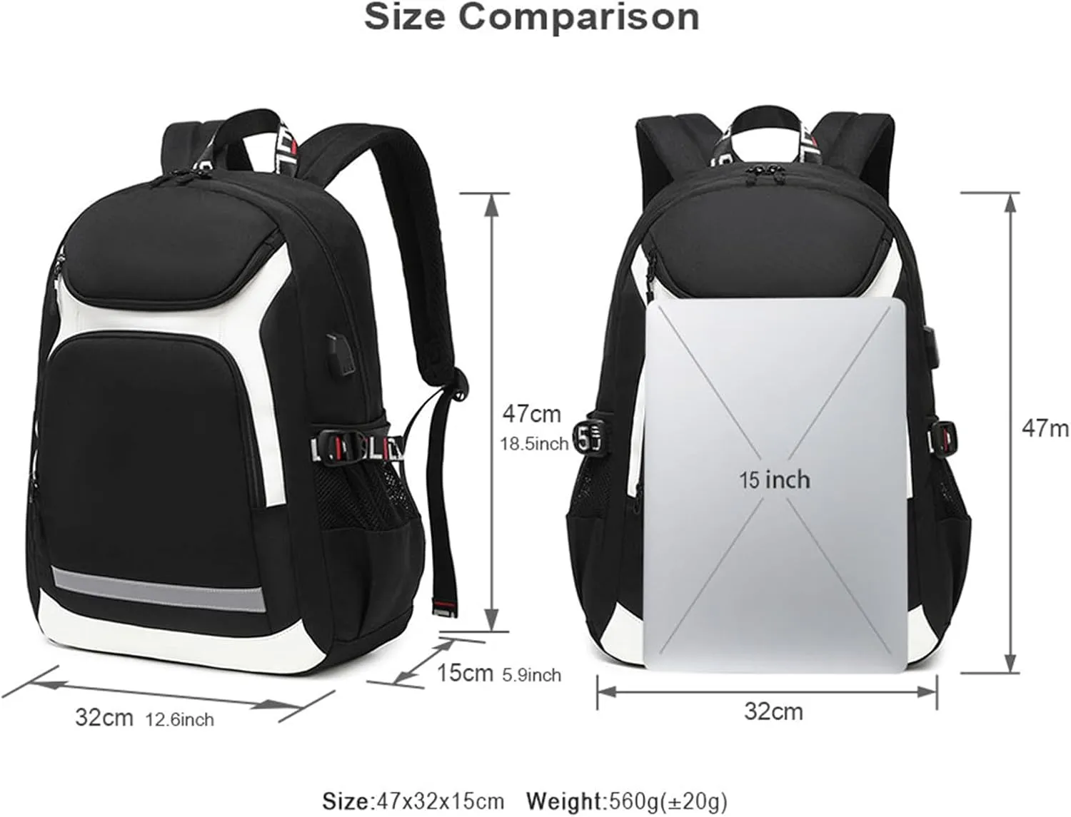 Multifunction USB Hiking Backpack The Cars Novelty Printed Bookbag-Lightweight Sturdy Knapsack for College