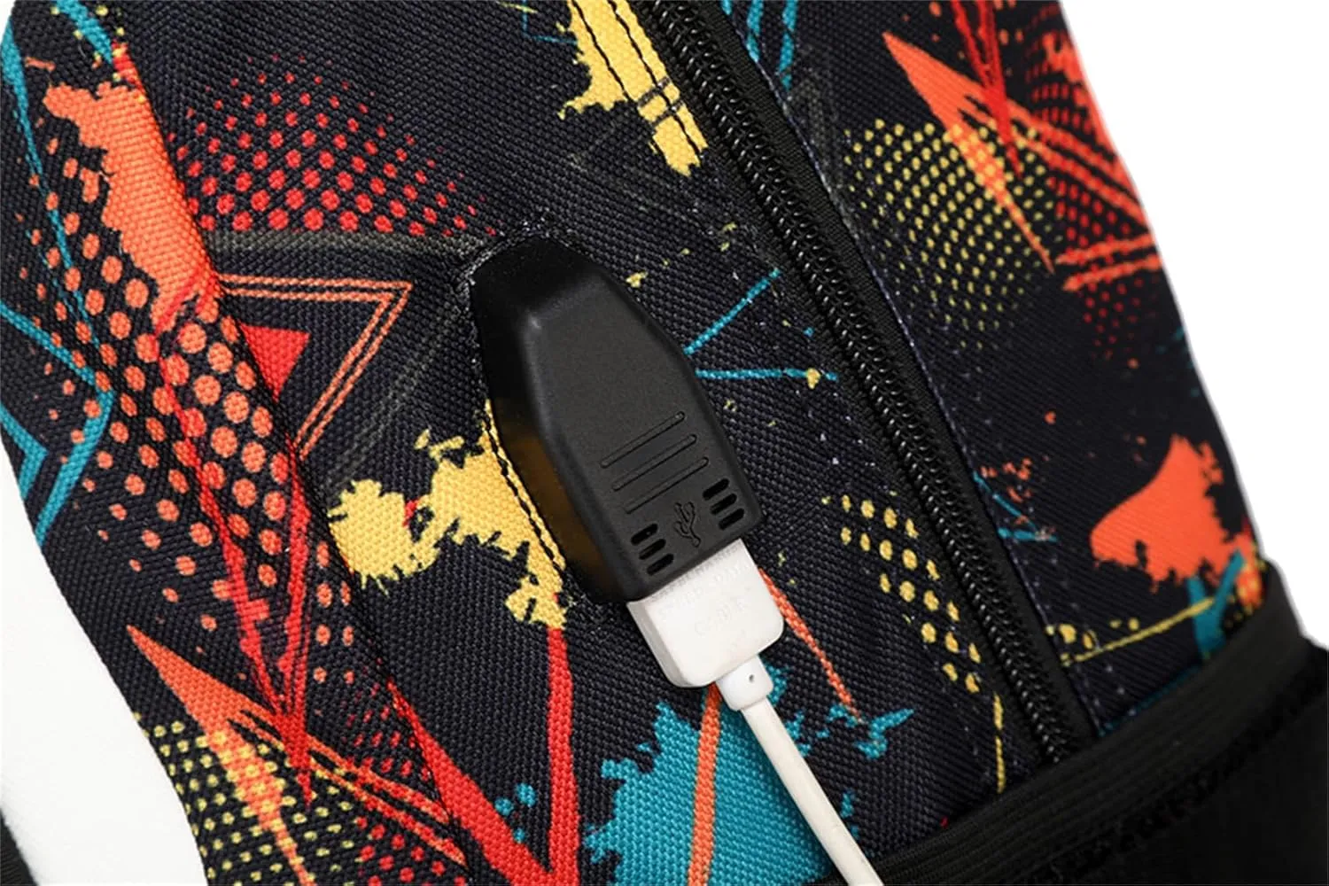 Multifunction USB Hiking Backpack The Cars Novelty Printed Bookbag-Lightweight Sturdy Knapsack for College