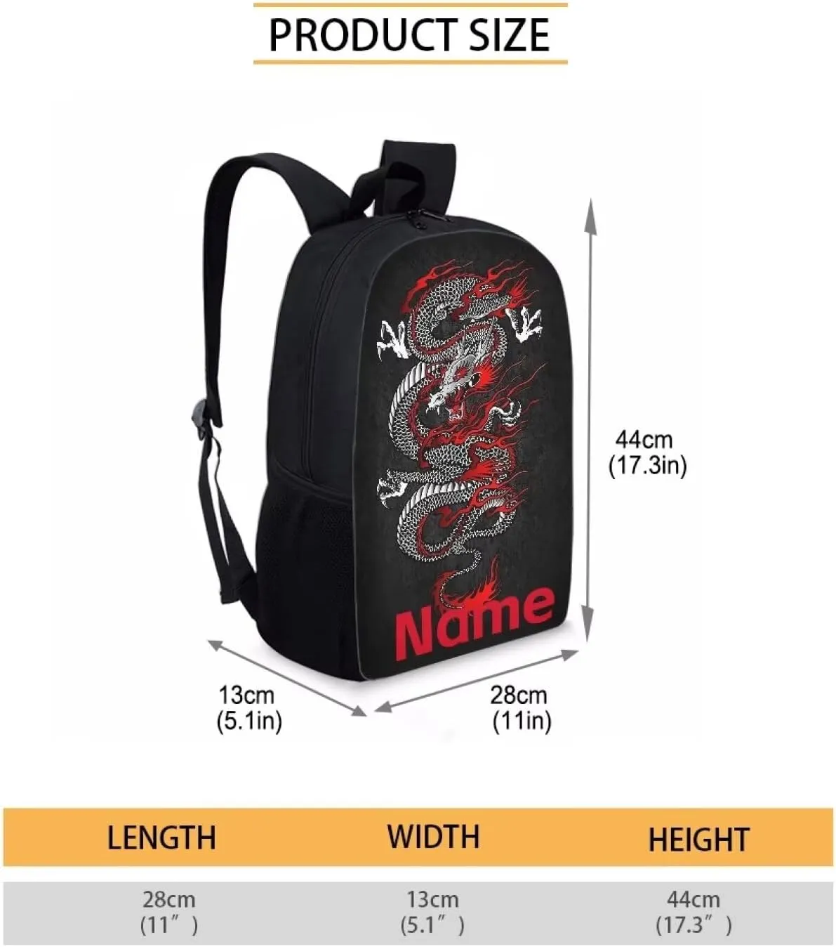 Mumeson Customized Personalization 17" Backpack Kids, School Travel Backpacks Satchel Casual Denim Dog Print Rucksack Daypack for Girls Boys Cute Daily Rucksack